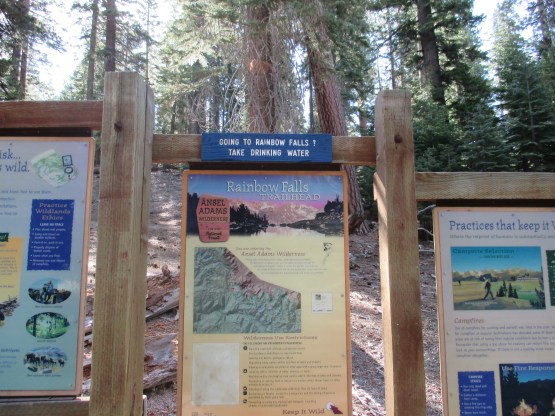 Rainbow Falls Trailhead for Fish Creek Trail.