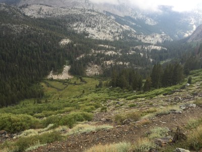 Looking down into Tully Hole. We have come a long way up!