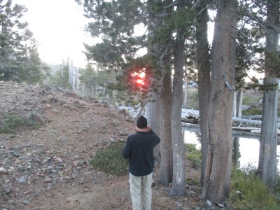 Gannon ignoring my warnings and taking in the view.